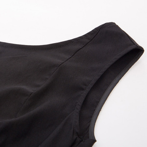 BP000738 Belle Poque <span class=keywords><strong>Nero</strong></span> Motivo Floreale Patchwork A-Line Vintage Retro <span class=keywords><strong>Vestito</strong></span> Da Partito - Product Image 3