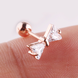 <span class=keywords><strong>Piercing</strong></span> para el trago con lazo brillante CZ, conchas delanteras, Rook Helix - Product Image 2