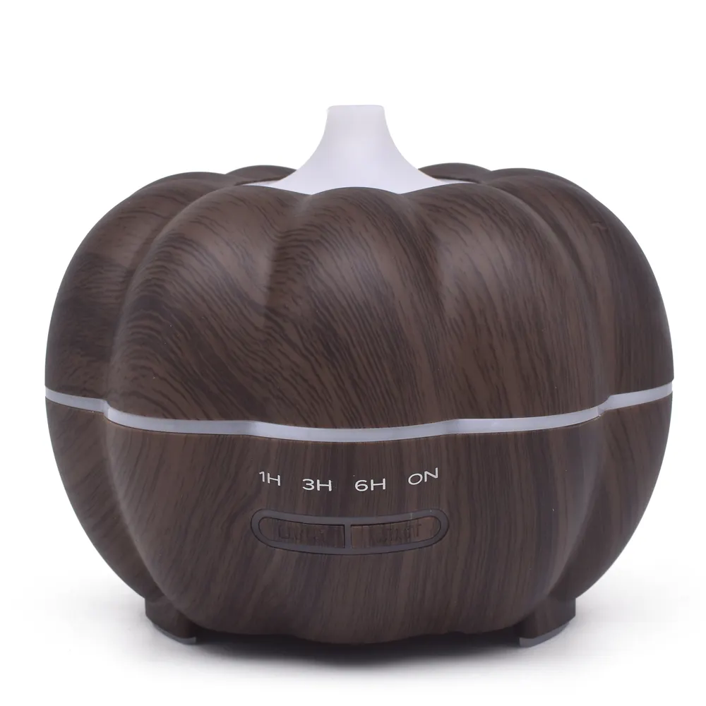 Dark Wood Grain Pumpkin 300ml Diffusor mit ätherischen Ölen Ultraschall Aroma Luftbe feuchter Frische Luft zu Hause Verbreiten Schöner Duft schnell