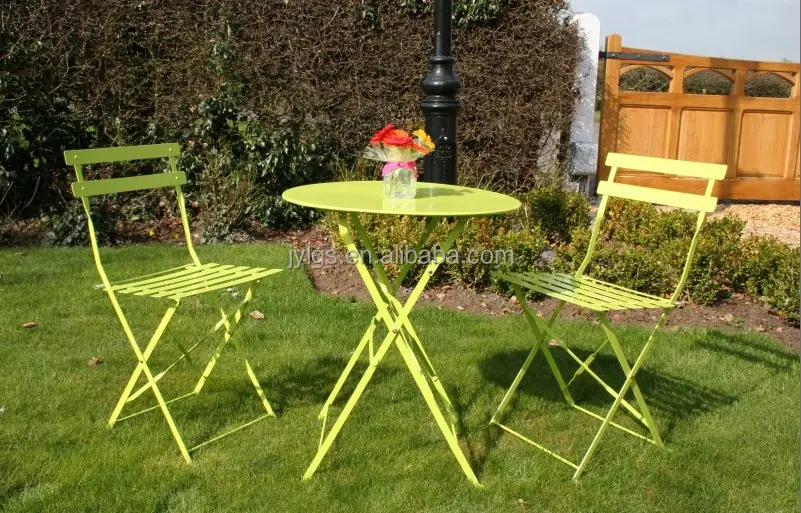 EN581 Standard Metall Outdoor Garten Klapp Bistro Set Möbel