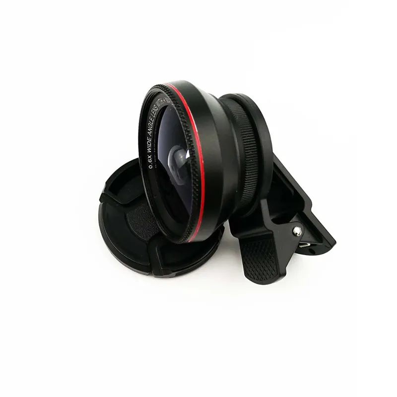 Lớn bán Ống Kính Macro 0.6X Điện Thoại Fisheye Ống Kính 58mm 0.6 x ống kính góc rộng cho điện thoại 2 trong 1 gói một hộp bán lẻ