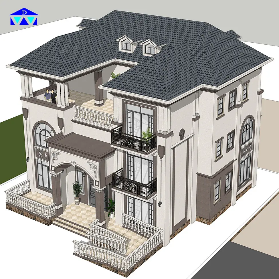 Ucuz prefabrik ev özelleştirilmiş ve düşük maliyetli çelik yapı villaları modüler ev 3 yatak odası