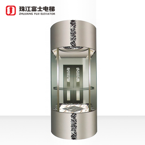 Fuji Merk Buiten 800Kg Panorama Glazen Lift Hoogtechnologische Glazen Zicht Zien Gebouw Passagierslift - Product Image 3