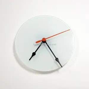 home decoration sublimation glass blank clock on the wall