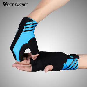 WEST BIKING-<span class=keywords><strong>guantes</strong></span> transpirables a prueba de golpes para <span class=keywords><strong>ciclismo</strong></span>, de medio dedo, Unisex - Product Image 5