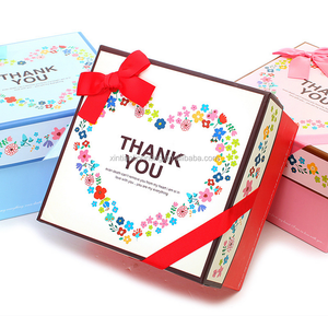 THANKYOU letter box square three-piece suit,Wedding Cardboard Love Heart box