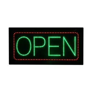 Hot Cake Indoor LED Display Panel Flasher Custom Shape L;ED Open Sign Shop List LED Advertising Screen Factory Supplier