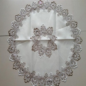 Wedding Round Christmas <strong>Vintage</strong> Shandong Jacquard Wedding Lace <strong>Tablecloths</strong> - Product Image 5