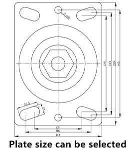 <span class=keywords><strong>4</strong></span> Zoll Hochleistungs-Nachlauf Hochtemperatur-Lenkrad 150 Grad - Product Image 5