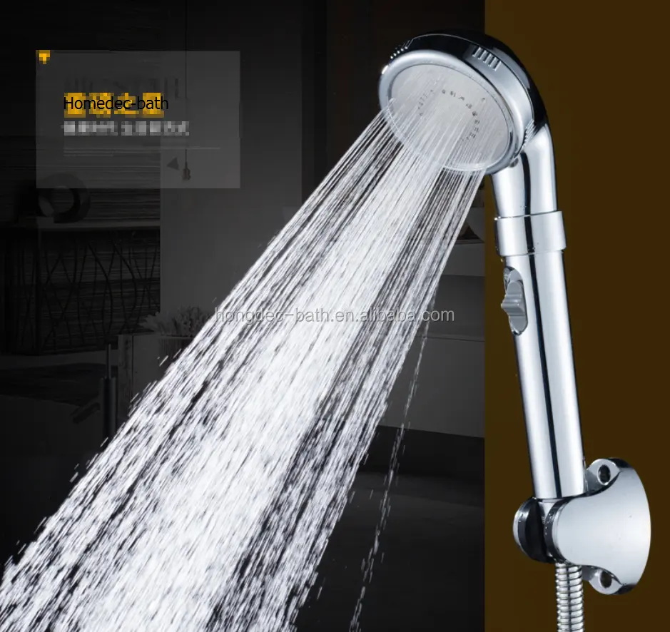 Yüksek basınçlı çok fonksiyonlu duş başlığı patentli açık/kapalı durak anahtarı su tasarrufu ABS <span class=keywords><strong>krom</strong></span> kaplama SPA duş başlığı kafa