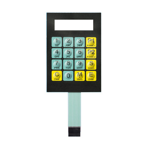 Teclado de membrana de matriz, fabricante con adhesivo 3M y ventana LCD