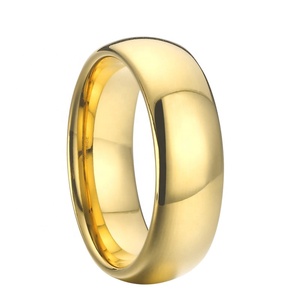 Gioielli di moda personalizzati fede nuziale gioielli placcati oro 18 carati anelli di tungsteno per uomini e donne 4mm/6mm/8mm anel bague anillos - Product Image 1