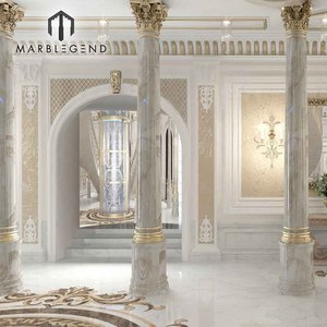 Họa Tiết Sàn Gạch Trang Trí Tùy Chỉnh Sàn Vàng Đá Cẩm Thạch Sang Trọng Thiết Kế Khảm Đá Cẩm Thạch Tia Nước Cho Biệt Thự - Product Image 3