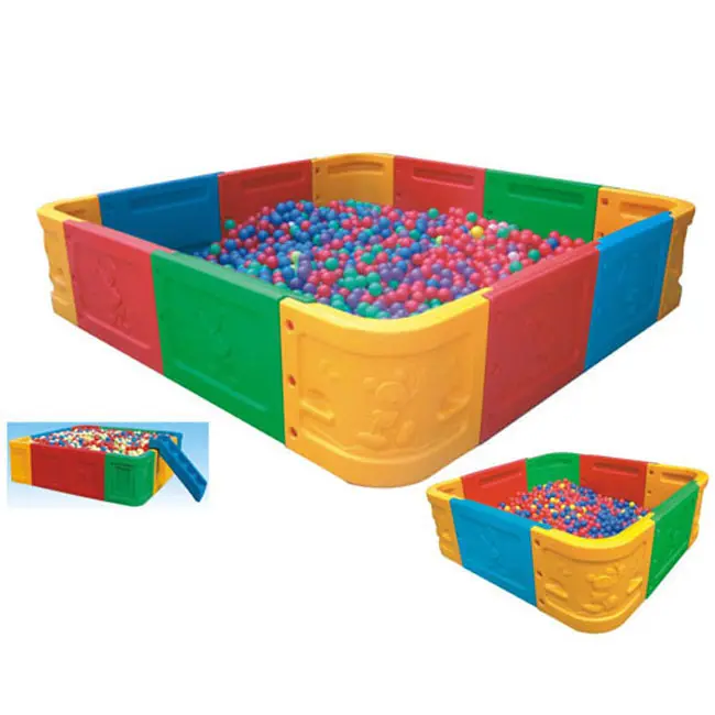 Thème carré coloré personnalisé enfants aiment la piscine de fosse de balle de jeu doux
