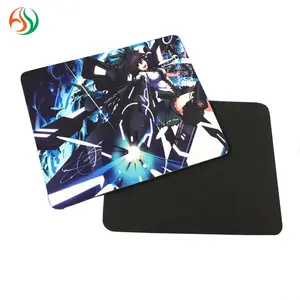 AY China Supplier Blank Sublimation Thermal Transfer Custom waterproof Anti-slip Cloth Rubber Anime Mouse Pad