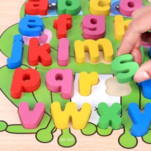 Montessori wooden letters Alphabet & Animals <span class=keywords><strong>zoo</strong></span> toys educationa 3d animal shaped wooden puzzle - Product Image 5
