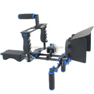 new Handheld/shoulder Dslr rig camera cage set kit with follow focus matte box for Canon 5D2 5D3 6D 7D 60D 70D 5D Film Making Ph