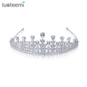 LUOTEEMI — serre-tête <span class=keywords><strong>d</strong></span>écoratif de luxe pour <span class=keywords><strong>demoiselle</strong></span> <span class=keywords><strong>d</strong></span>'<span class=keywords><strong>honneur</strong></span>, bandeau de cheveux avec strass, diadème - Product Image 1