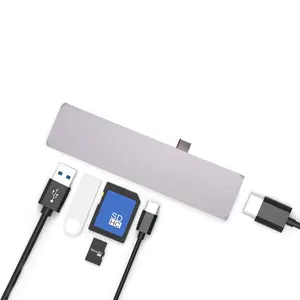 גבוהה מהירות 6 ב 1 סוג C רכזת 4K HDTV SD כרטיס קורא Multiport USB רכזת 3.0 עם טעינה נמל עגינה תחנת עבור מחשב לוח