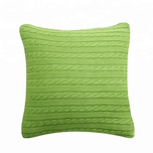 Wholesale High Quality Cotton 45x45cm Vintage <strong>Cushion</strong> Cover Solid Knitted Square <strong>Beige</strong> Pillows Case Car Sofa Home - Product Image 5