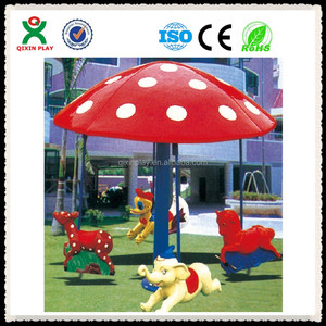LLDPE Plastic Carousel Go Round Toys Made in China / Merry Go Round Kids Carousel Toy (QX-124F) - Product Image 2