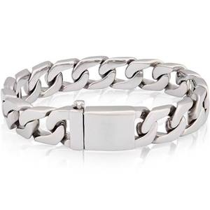 Homme Côte Ouest Bijoux Creuset En Acier Inoxydable Poli Boîte Fermoir Bracelet <span class=keywords><strong>Gourmette</strong></span> - Product Image 1