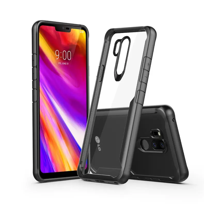 อะคริลิค Combo TPU กันชนสำหรับโทรศัพท์ LG G7 ThinQ ปกหลัง