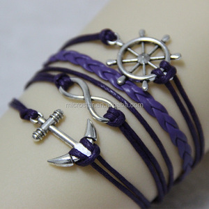 Moda Infinito <span class=keywords><strong>Esperanza</strong></span> Encantos de Cuero Trenzado Pulsera Cinta <span class=keywords><strong>Contra</strong></span> El Cáncer - Product Image 6