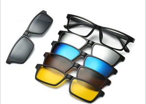 نظارات شمسية مغناطيسية <span class=keywords><strong>6</strong></span> في 1 عالية الجودة بإطار TR90 مع عدسات مستقطبة قابلة للتبديل باللونين الأصفر والأسود - Product Image 4