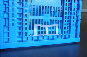 Food Grade <strong>Stackable</strong> <strong>Plastic</strong> Fruit Foldable Vegetable Basket Ventilated Container <strong>Crates</strong> with Lid - Product Image 2