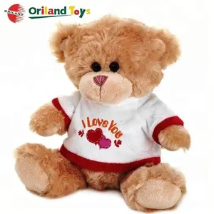 Happy Birthday Plush T-shirt Teddy Bear Kids Gift Toys