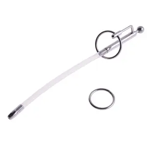 Medical Silicone Long Size Stainless Steel Urethral Sounds Catheter Penis Tube Sex Products For Male