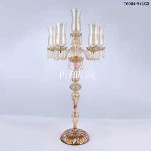 Chandelier en cristal doré, chandelier, décoration de mariage