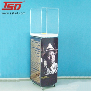 Exhibidores de Pie con Cerradura para Cajas de Donaciones de Vidrio Templado y Madera Personalizadas - Product Image 3