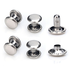<span class=keywords><strong>Rivets</strong></span> cuir <span class=keywords><strong>double</strong></span> capuchon, acier inoxydable, lots - Product Image 2