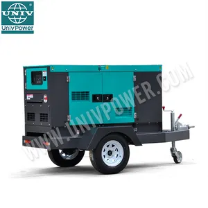 Trailer type 60HZ diesel electric plant for road construction engineering 200kw 250kva mobile silent industrial generator