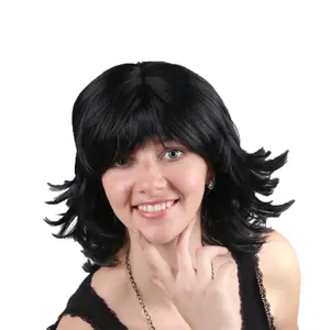 fashion black synthetic hair wigs short wholesale cheap hair wigs online