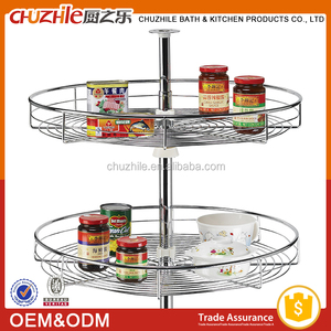 Gabinetes de esquina perezoso susan 360 grados giratoria grifo de la cocina sacar cesta de alambre de almacenamiento - Product Image 1