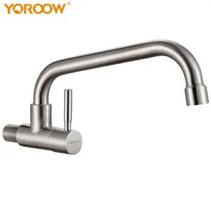 YOROOW good quality single lever cold water rubinetto a muro 304 Stainless Steel wall mounted kitchen faucet