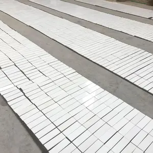 75*228mm Subway Marble Wall Tile White Thassos Marble Tile