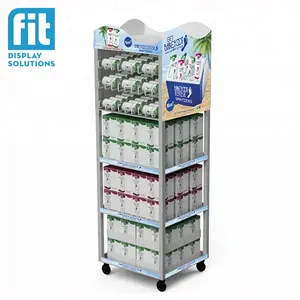 Softdrink display rack getränke multi funktionale display rack mit licht gewicht gravity-feed