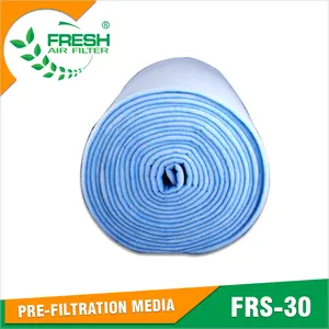 Filtro primario media fibra de poliéster material de filtro de aire para sistema de filtración de aire