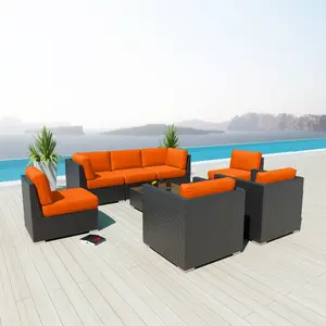 Großhandel direkt ab Werk Mexiko-Stil Sofa Outdoor Rattan Terrassenmöbel langlebig gewerbe gebrauchte Lounge-Sofas