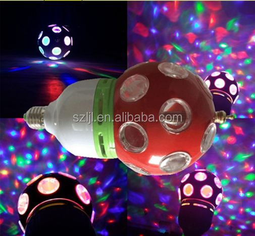 Lecteur MP3 et Télécommande 3 W LED Lumière Magique Filature Balle lumière