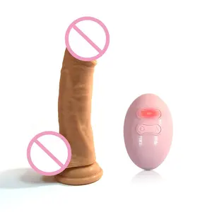 Drahtlose Fernbedienung Vibrierender realistischer Penis dildo