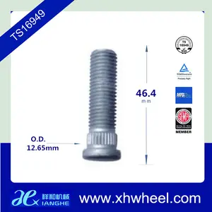 12mm x 1.5 konu tekerlek çivileri 12.65mm knurl çapı