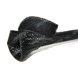 चीन फैक्टरी जेडीडी वी ई एल सी आर ओ केबल प्रबंधन आस्तीन DIY हुक और लूप स्प्लिट लचीला ब्रेडेड रैप - Product Image 3