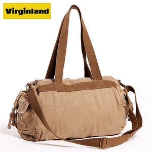 0114 <span class=keywords><strong>Borsa</strong></span> a <span class=keywords><strong>Tracolla</strong></span> in Tela Stile Vintage a Forma di Botte Virginland, <span class=keywords><strong>Tre</strong></span> Cinghie, Chiusura con Zip, Decorazione con Nappine, Fodera in Cotone - Product Image 1