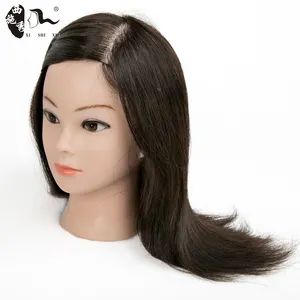 Cheap 100% Real Human Hair Mannequin Hairdressing Training Heads Non-remy Hair Chinese 8-26inch for Female