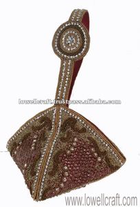 Bolsos de Lujo, Bolso de Mano Bordado con Diamantes, Exquisito Bolso de Satén Hecho a Mano para Cena, Regalo de Novia, Boda, Fiesta, Bolso Tipo Potli - Product Image 2